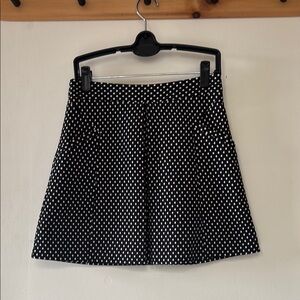 Topshop Black and White Polka Dot Mini Skirt